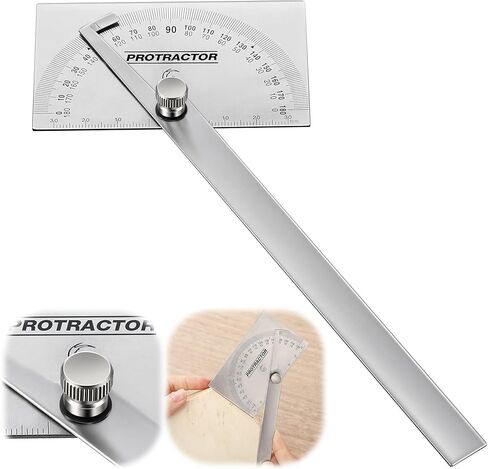 المنقلة المعدنية الممتدة ، مكتشف زاوية من 0 إلى 180 درجة ، مقفلة 6 بوصة مع ذراع من الفولاذ المقاوم للصدأ ، أدوات قياس النجارة الخشبية في الرأس أو التصميم المعماري للرسم والقياس in Kuwait