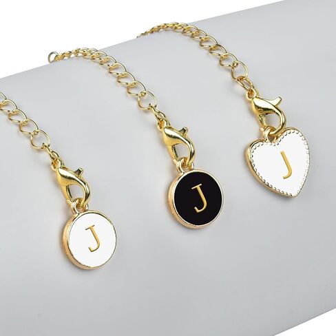 Letter Charm Accessories for Stanley Cup, 3Pcs Initial Name ID Personalized Handle Charms for Stanleys/Simple Modern Tumbler Identification, Applied to Schoolbag Zippers, Purses, Bracelet, Keychain in Saudi Arabia