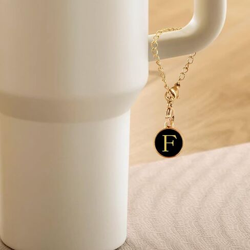 Letter Charm Accessories for Stanley Cup, 3Pcs Initial Name ID Personalized Handle Charms for Stanleys/Simple Modern Tumbler Identification, Applied to Schoolbag Zippers, Purses, Bracelet, Keychain in Saudi Arabia