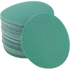 Sanding Discs, 3inch 180 Grit Automotive Repair Round Hook and Loop Sandpaper Polyester Film Green, 50 Pcs