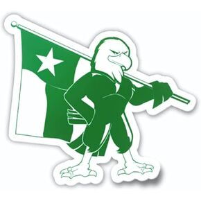 North Texas Sticker University of North Texas Car Decal Heavy-Duty Mean Green Scrappy Bumper Window Drink Tumbler Laptop Vinyl Eagle and Texas State Flag Logo