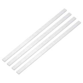uxcell Square Aluminum Flat Bar, 4Pcs 1/8" Thickness 3/8" Width 12" Length Square Aluminum Bar 6063 Aluminum Flat Plate, 3 x 10 x 305mm Solid Mill Stock