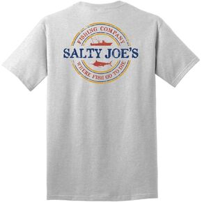 SALTY JOES Men's Fishing Co. Logo Heavy Cotton Tees