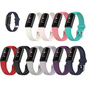 Compatible Silicone Bands Sports Wristbands Replacement for Fitbit Luxe, Luxe Special Edition Fitness Tracker Accessories Small/Large Watchbands