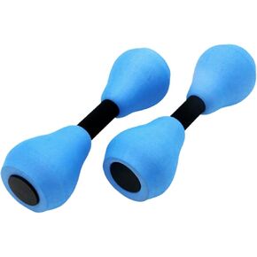 EVA Floating Water Dumbbells Blue 1 Pair, Lightweight Portable Aquatic Dumbbell for Women and Beginners for Strength Training and Water Aerobics