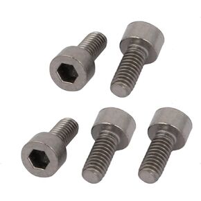 uxcell 5 Pcs M2.5x6mm Thread Hex Socket Drive Cap Head Titanium Screw