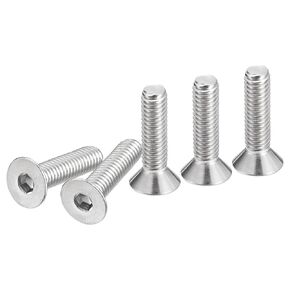 5/16-18 x 1-1/4" Flat Head Socket Cap Screws, 25 Pack 304 Stainless Steel Hex Socket Flat Head Screws, Full Thread, Countersunk Bolts