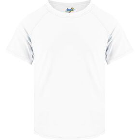 Boys Rash Guard Short Sleeve, White UPF 50+ Sun Protection Rashguard Slim Fit Swim Shirt Fishing Surf Quick Dry Cool Beach Clothes for Toddler Youth Kids Size 2T
