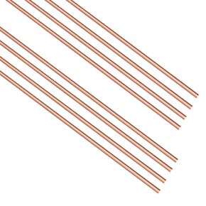 13" Length Pure Copper Round Rod (Dia 1.6 mm,14 Gauge) Bare Copper Cu Metal Rod for Metal Craft Hobbies(8 Pcs)