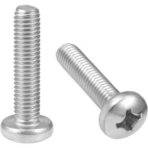 uxcell M8x35mm Machine Screws Pan Phillips Cross Head Screw 304 Stainless Steel Fasteners Bolts 5Pcs
