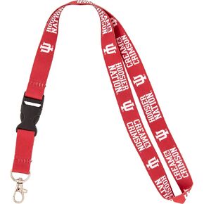 Desert Cactus Indiana University Bloomington Lanyard Hoosiers Car Keys ID Badge Holder Keychain Detachable Breakaway Snap Buckle (Lanyard E)