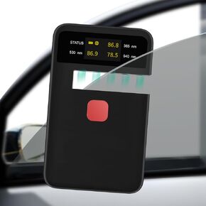 Digital Tint Meter Handheld Window Tint Solar Film Transmission Meter Type-C Charge VL UV IR Detection Transmittance Meter Automatic Calibration Auto Glass Solar Film Tester Max 1/2" Thickness