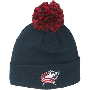 ZHATS Standard Columbus Blue Jackets NHL Officially Licensed Beanie Pom Icon Team Color, One Size