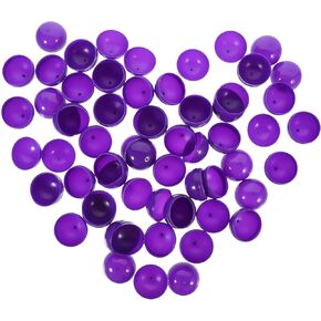 unomor 50pcs الكرة كرات يانصيب فارغة كرة بلاستيكية بلاستيك جوفاء حاوية البيع المفتوحة للحفلات الأرجواني