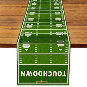 Rainlemon Linen American Football Table Game Game Day Birthday Birthday Barty Kitchen Decoration Decoration (13 × 72 ")