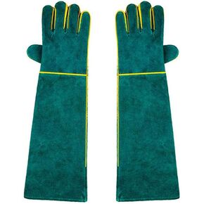 22 Inch Bite Proof Animal Handling Gloves, Welding Gloves Pets Anti Bite Scratch Protection Long Gloves Heat Resistant Bite Resistant Gloves for Dog Cat Snake Wild Animals BBQ Reptile Porter