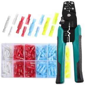 Quick Connect Disconnect Nylon Bullet Connectors Kit 24-16/16-14/12-10 AWG Insulated Electric Wire Crimp Terminals Assorted Butt Assortment Kit Terminal Male/Female