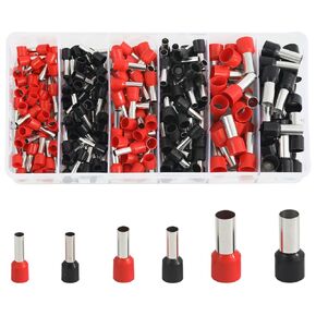 240PCS Insulated Copper Wire Ferrules Kit,AWG10-12/AWG8/AWG4 Ferrule Connectors End Terminal for Car Audio, Electronics, Communication Equipment