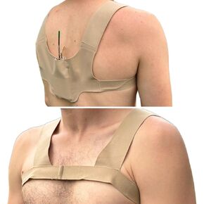 URSA X Strap: One-Piece Harness for Microphone Transmitters and Lav Mics. Multiple LAV Pouches. Compatible with URSA MiniMounts. For Sports/Active Shoots (Beige, Large)