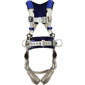 3M DBI-SALA ExoFit X100 Comfort Construction Climbing/Positioning Safety Harness Fall Protection with Body Belt, Hip Padding, Multiple D-Rings, Pass-through Chest and Tongue Leg Buckles,1401076,Medium