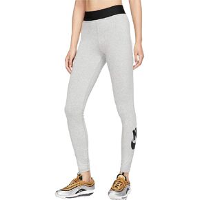 Nike Women's Sportswear Leg-A-See High Rise Leggings (Dk Grey Heather, Large)