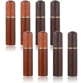 8Pack Toothpick Holder Portable Wood Toothpick Case Waterproof Handmade Craft Toothpick Pocket Box Mini Toothpick Box for Storage Toothpick Needle Pill Bead Ear Pick Cotton Swab and Other Small Object