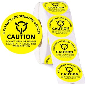 Caution Sensitive Electronic Devices Stickers,1.5 Inch Self Adheive Label,500 Pcs Per Roll