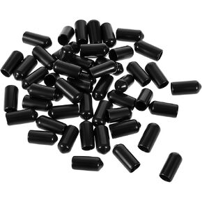 50 Pack Liquor Pour Spout Covers Black Rubber Liquor Bottle Covers, Dust Caps Pour Spout Cover Protection for Olive Oil Liquor Bottles Wine Pouring Spout