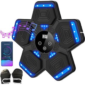 Smart Music Boxing Machine for Kids: Bluetooth Boxing Machine with LED Electronic Wall Mounted, Music Boxing Target Workout Punching Equipment for Home,Girls Boys Aged 8-12 Christmas Birthday Gift
