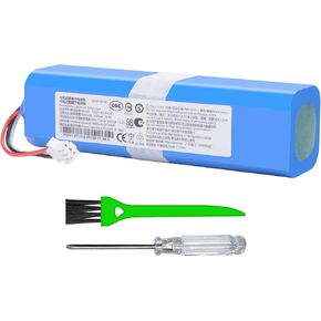 6800Mah Battery for AIRROBO T10+, for HONITURE Q6/Q6 Pro, for Neabot N2/N1, for Uoni V980 Plus/MAX Series Robot Vacuum Cleaner with Installation Tools 14.4V High Capacity Vacuums Lithium Ion Batteria