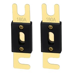 ANL Fuse ANL-180 180 Amp for Car Vehicles Audio System Sheet Gold Tone & Black 2 Pack
