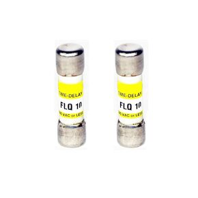 2 Pcs FLQ-10 FLQ10 (FLQ 10A) 10A 500Vac Time Delay Midget Fuse