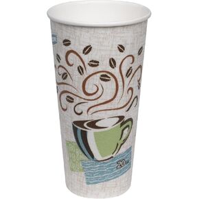 Dixie Perfectouch 20 أوقية. الورق المعزول فنجان القهوة الساخن من GP Pro (Georgia-Pacific) ، ضباب القهوة ، 5320 سم ، 500 عدد (25 كوب لكل غلاف ، 20 أكمام لكل حالة) ، تصميم ضباب القهوة in Kuwait