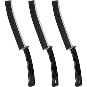 Hard Bristle Crevice Cleaning Brush, Multifunctional Gap Cleaning Brush for Narrow Curved Gap Cleaning-3pcs,Black