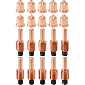 10pcs 220816 Nozzle Tips & 10pcs 220842 Plasma Electrodes Fit 85/105 Plasma Cutting Torch Consumables