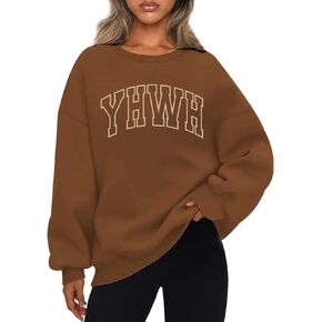 YHWH Christian Oversized Sweatshirt for Women Bible Verse Sweatshirts Jesus Religious Faith Pullover Graphic Tops