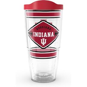 Tervis Indiana Hoosiers - First String Made in USA Double Walled Insulated Tumbler Travel Cup Keeps Drinks Cold & Hot, 24oz, Classic