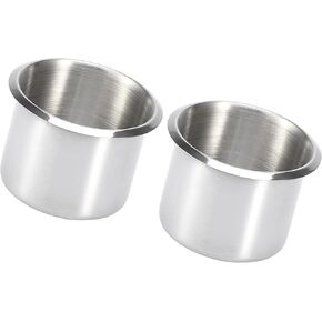 Cup Drink Holder/for RV/Stainless Steel / 2 Pc Silver Tone
