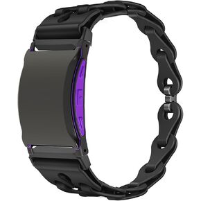 Compatible for Shock Clock 3 Bands, Elastic Silicone Hollowed Out Replacement Straps Compatible for Pavlok Shock Clock 3