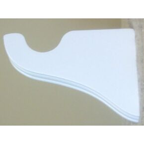 Center Support Bracket in White finish for a 1-3/8" dowel rod - 1/pack