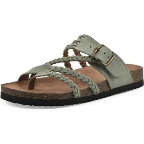 WHITE MOUNTAIN Women's Hayleigh Signature Comfort Molded Braided Footbed Sandal