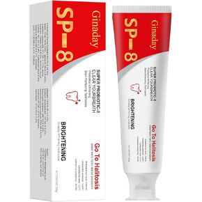 Sp-8 Probiotics Ultra Whitening Toothpaste, Deep Cleaning Care, Stain Removing, Fresh Breath.