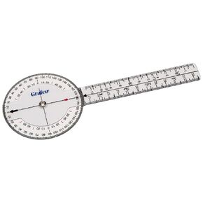 Grafco Orthopedic Goniometer - Occupational & Physical Therapy Angle Measuring Tool, 8" Length, 12-1001