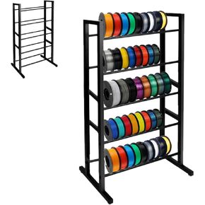 3D Printer Filament Rack, 5 Tiers High Capacity Filament Storage, 150 IB per Tier, Adjustable Flat Feet, for 3D Printing Filament and Other 3D Printing Businesses