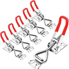 6 Pack Toggle Latch Clamp 4001，Adjustable Pull Latch, 330Lbs Holding Capacity Pull for Lid Jig