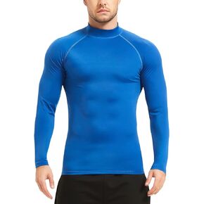 Mens Long Sleeve Rash Guard UPF 50+ Sun Shirts Outdoor Fishing Hiking Swimming Running Tops for Men