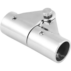 Acouto Swivel Pipe Connector Stainless Steel Boat Rail Fittings Folding Swivel Connector for Marine Boat Yacht(22mm Outer diameter)