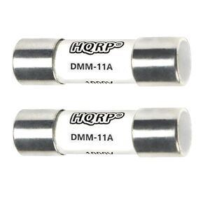 HQRP 2-pack DMM-11A FAST-ACTING MultiMeter Fuse 11 AMP 1000 Volt Plaction for Bussmann DMM-11 ، DMM-11A ، DMM-B-11 ، DMM-B-11A ، Littelfuse Flu ، 803293 متوافق مع Fluke ، Brymen ، كلاين