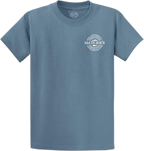 مالح Joes Men's Fishing Co. Logo Tees الثقيل القطن in Kuwait