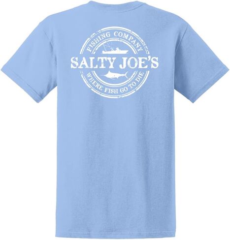 مالح Joes Men's Fishing Co. Logo Tees الثقيل القطن in Kuwait